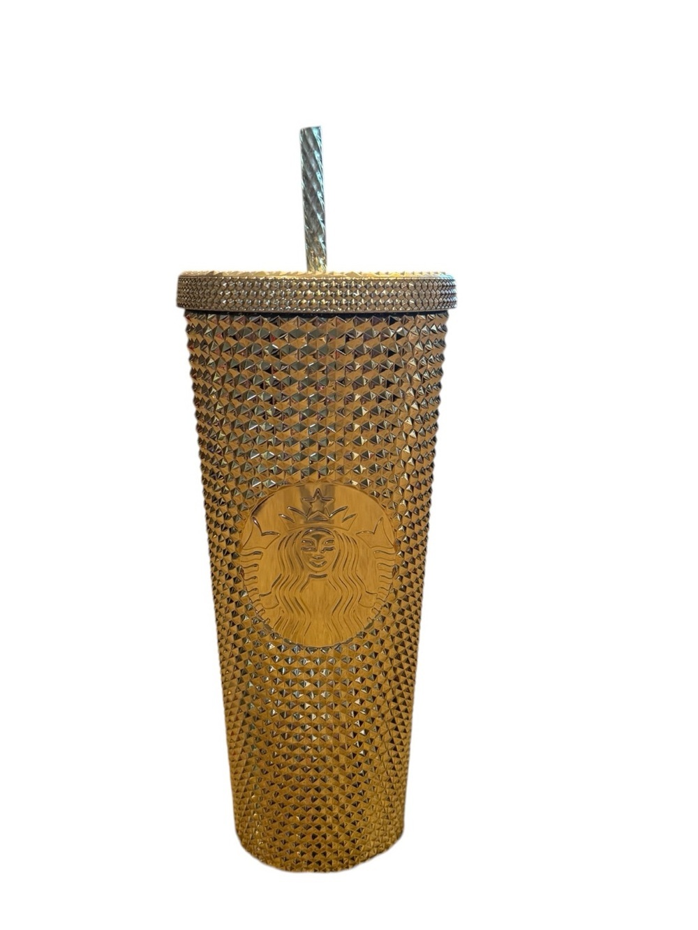 Starbucks Holiday 2022 NEW Gold Studded Iridescent 24 Oz Venti Tumbler - Picture 2 of 6